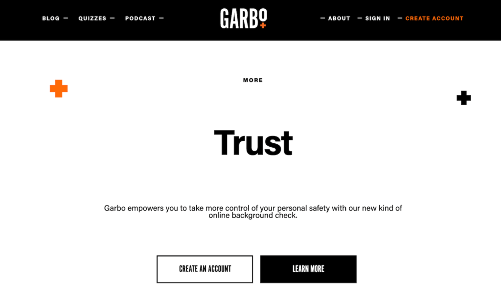 Garbo公式サイト画像